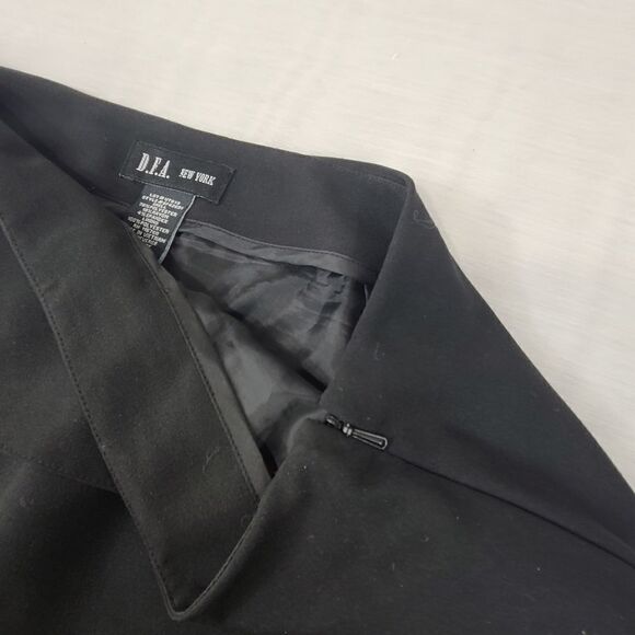 D.F.A. New York Ruffled Black A-Line Skirt - Picture 5 of 6